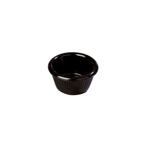 Carlisle S27903 2 Oz. Black Fluted Melamine Ramekin - Dozen