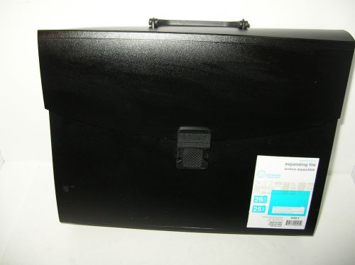 Black Expanding File Organizer 26 POCKETS Filing Storage Folder School 25 Tab