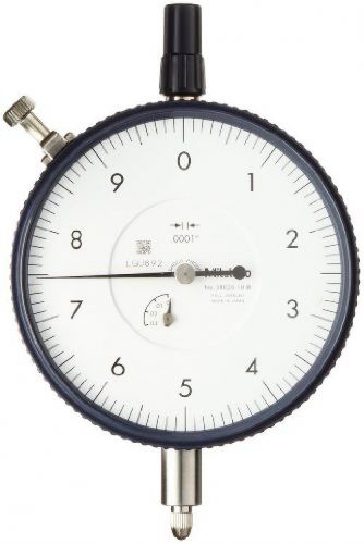 Mitutoyo - 3802SB-10 Dial Indicator, #4-48 UNF Thread, 0.375&#034; Stem Dia., Flat