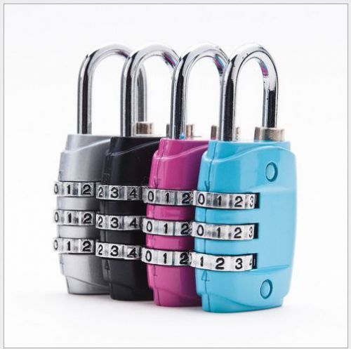 3 digit metal code password lock padlock combination suitcase luggage #2 for sale