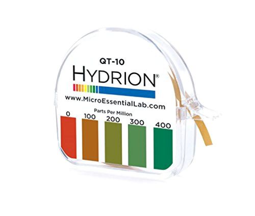 Hydrion qt-10 papers quaternary ammonium sanitizer single roll test kit - use wi for sale