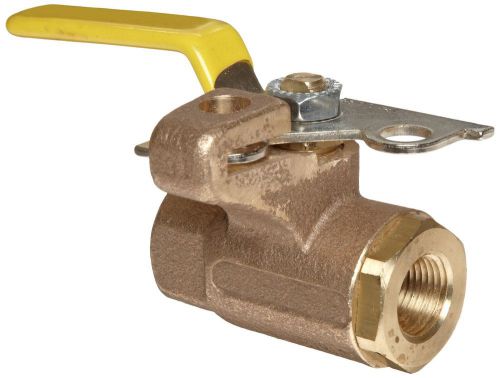 Apollo 75-100 series bronze ball valve two piece inline lockable lever 1&#034; npt... for sale