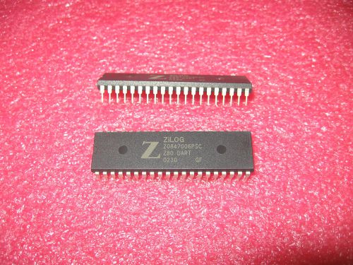 QTY: 1 UNIT P/N Z0847006PSC ZILOG Z80 CPU PERIPHERALS IC 6MHZ NMOS DART 40-DIP