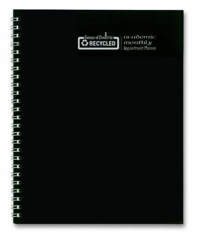 House of Doolittle Academic Planner, July 2015 to August 2016, Black Cover, 8.5