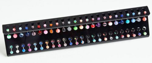 1 pc black acrylic belly &amp; tongue z shape body jewelry display holds 48 pc for sale