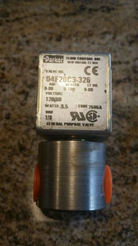 Parker hannifin 04f20c3 equivalent water solenoid valve; 1/4&#034;; 120v for sale