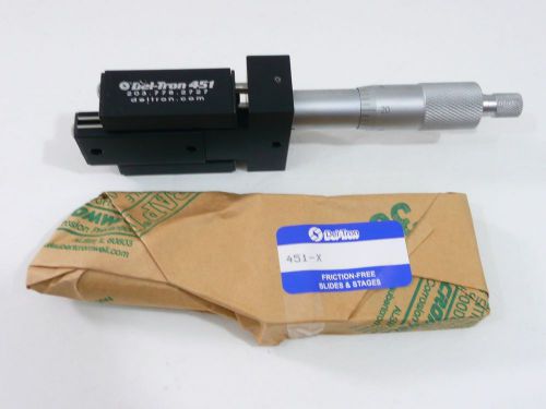 DEL-TRON 451 Spring Loaded 1.25" Square Positioning Stage w/Micrometer Adj