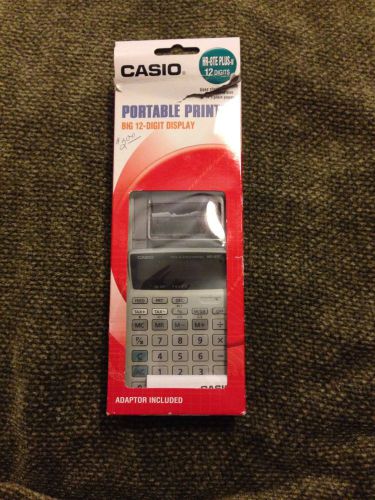 Casio Portable Printing Calculator HR-8TE Tax &amp; Exchange 12 Digit NO AC ADAPTOR