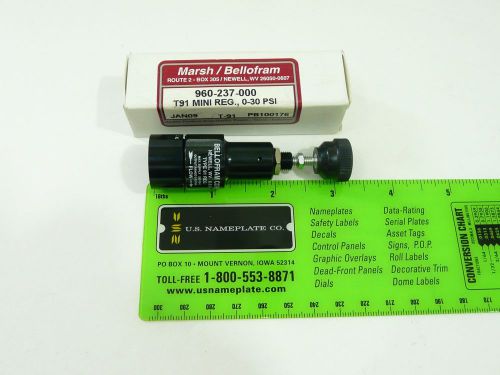 Marsh/Bellofram T91 Mini Regulator 0-30 PSI NIB