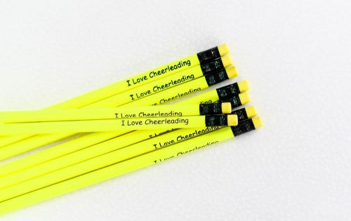 Cheerleading Pencils - 10 PACK - Fluoro yellow