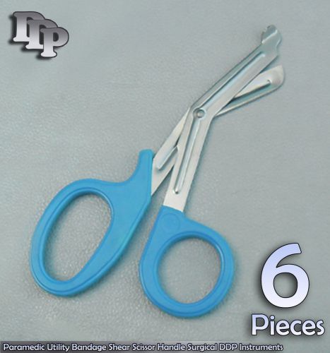 6Pcs Paramedic Utility Bandage Shear Scissor7.25&#034; Sky Handle Surgical DDP Instru