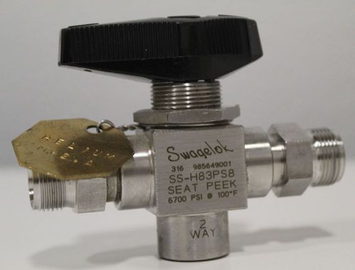 Swagelok ss-h83ps8, 1/2&#034; tube ball valve, high pressure, stainless steel for sale