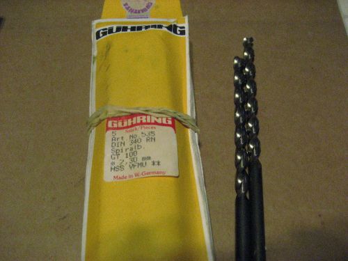 GUHRING 7.30MM TURBO FLUTE T/L DRILL (AA2536-5)