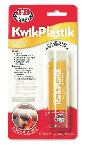 JB Weld Kwik Plastik Epoxy Putty Plastic Fiberglass  KwikPlastik Repair Stick