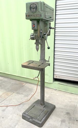 CLAUSING 15&#034; MULTIPLE-SPEED PEDESTAL DRILL PRESS - #16SC