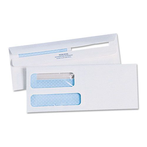 Quality Park #10, Double-Window Redi-Seal Security-Tint Envelopes, 500/Box