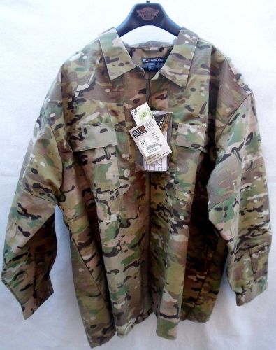 NWT 5.11 TACTICAL 72013 RIPSTOP TDU LONG SLEEVE SHIRT 3XL MULTICAM CAMO TEFLON