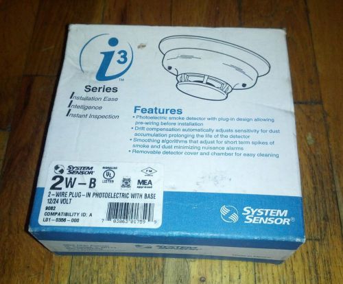 System sensor 2wb i3 series 2-wire photoelectric smoke detector - 2w-b for sale