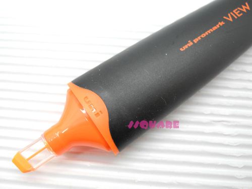 3 x uni-ball promark view usp-200 water-based fluorescent highlighters, orange for sale