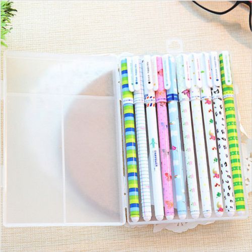 New 10 colors cute fresh various pattern gel pens neutral pens set for sale