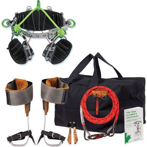 Premium Spur Climbing Starter Kit,w/ Titanium Climbing Spurs, Kit70-C