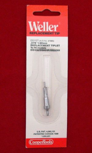 Weller Soldering Tip Solder DS112T .076&#034; 21.9MM TIPLET DS108 DS601P DS2001 IRONS