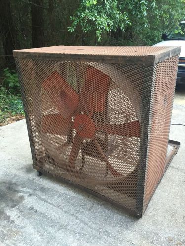 Vintage BOX FAN Industrial - Belt Drive - Approximately 44&#034; Steampunk