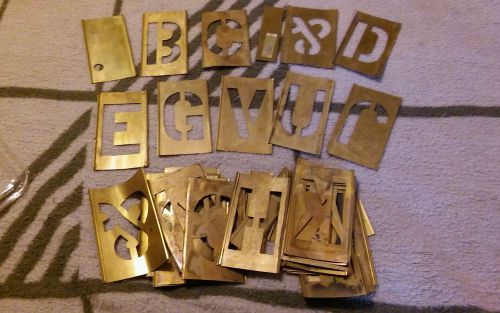 Vintage Reeses Interlocking Lockedge Adjustable Brass Stencils Mixed Lot