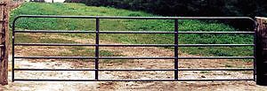 GATE,1-5/8&#034; 50&#034;X16&#039; 6-BAR,GRAY