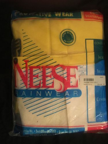 New Neese Protective Rainwear Gear Trouser Bib w/ fly 56BTF Large Flame Resist