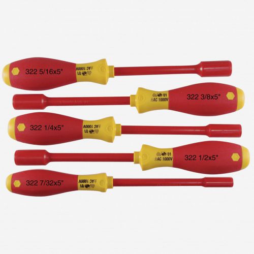 Wiha 32292 5 piece insulated nut driver sae set for sale