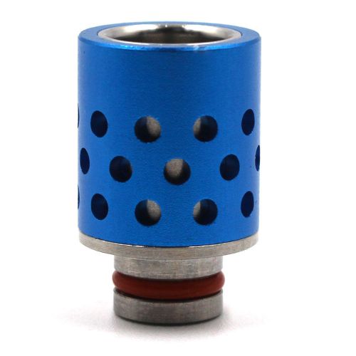 510 Atomizer Tank Vapor Vape Metal Plexi Mouthpiece Drip Tip Two Parts V7 Blue