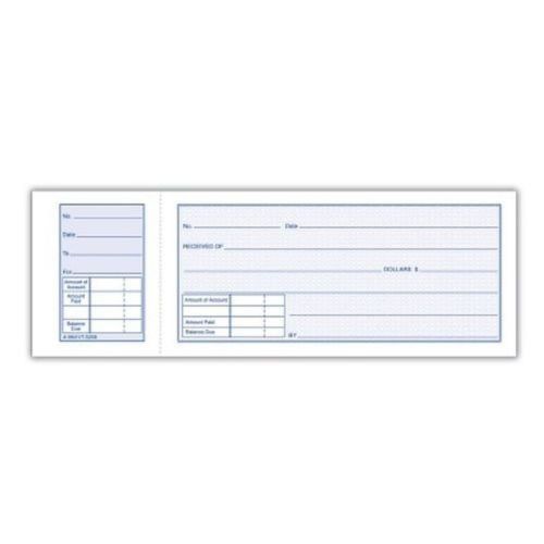 Adams Money Receipt Book With Stub, 5 15/16&#034; x 2 3/4&#034;  Pack Of 5