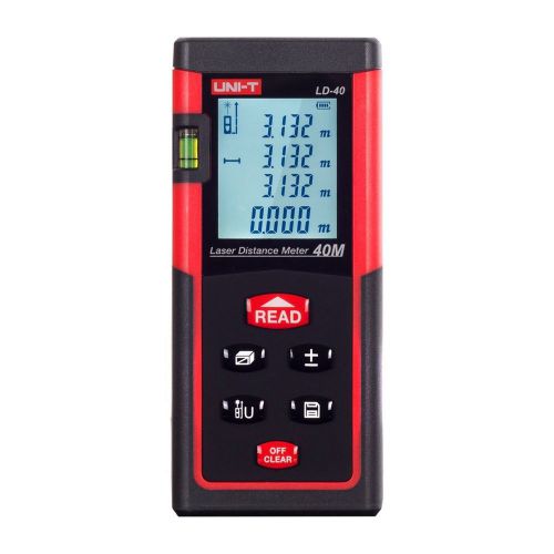 UNI-T LD40 Digital Laser Distance Meter 40 Meters 131 feet Range Finder Measu...