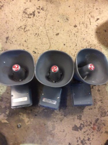 Lot of 3 federal signal 300gc select tone paging horn for sale