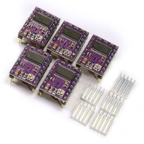 [3d cam] 5 pcs drv8825 stepstick stepper motor drivers for 3d printer electro... for sale