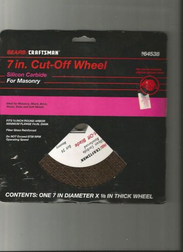 Craftsman 9-64538 Masonry Cut Off Blade For Circular Saws 7 in 5/8 Arbor 24 Grit