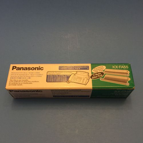 Genuine panasonic kx-fa55 fax ink film refill replacement cartridge two roll for sale