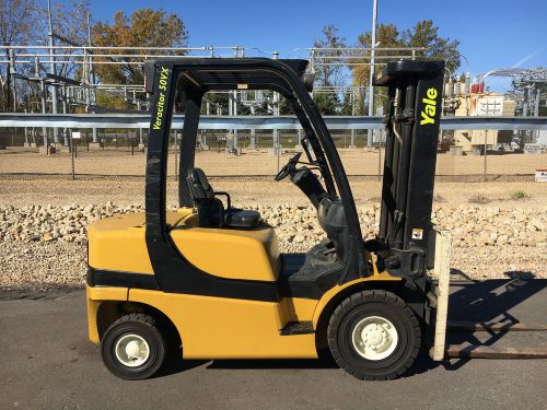 2007 Yale GDP50 5000lb Diesel Pneumatic Tire Forklift Lift Truck