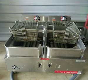 Star max 530tef 30 lb commercial countertop deep fryer twin pots 208/240v for sale