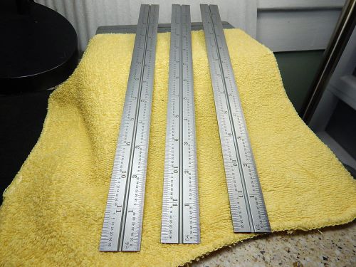 1-Starrett #16R Grad Hardened Slotted 12&#034; Ruler New without package 32.64,50,100