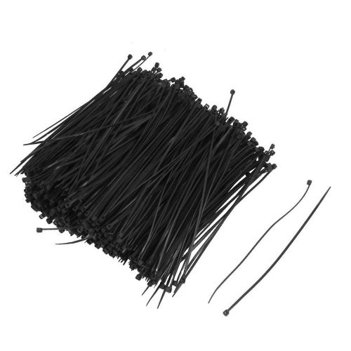 uxcell 1000 Pcs 140mm x 2mm Self Locking Wire Cable Zip Tie 5.5 Black