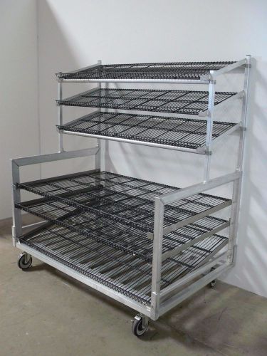 NEW AGE INDUSTRIAL 6 TIER ALUMINUM RACK, FOOD BREAD BAGEL DOUGHNUT 56&#034;x38&#034;x64&#034;