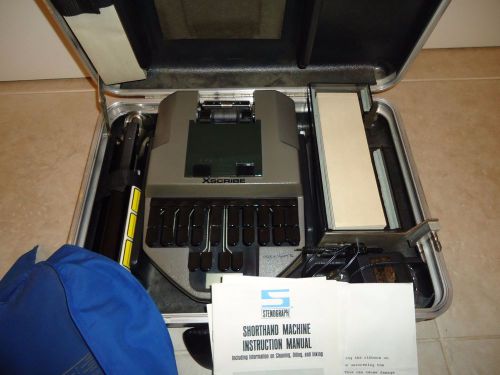 XScribe StenoRam II with Paper Tray, Tripod, Cords, Case, Stenograph