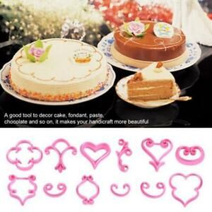 12 Pcs Cookie Shaper Biscuit Cake Pastry Moulding Baking Plastic Cutter Gift Set