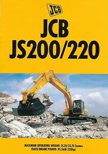 Equipment Brochure - JCB - JS200 220 - Excavator - 1996 (E6755)