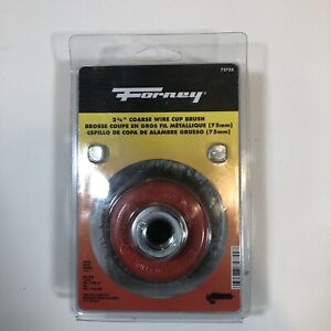 Forney 72755 Angle Grinder Wire Brush Cup Crimped Steel 2-3/4 Inch Arbor 5/8-11