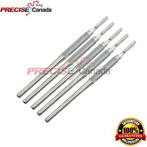 5 Pcs Scalpel Handle Round Handle #4 Surgical Instruments Stainless Steel