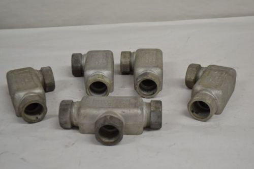 Lot 5 appleton lr t ll unilet assorted conduit body fitting 1in d204225 for sale