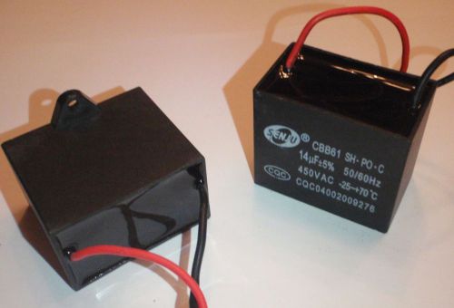 Capacitor cbb61 450vac 14uf hvac 14 mfd fan motor start ww for sale